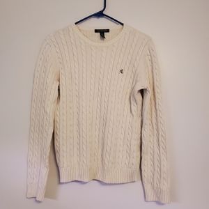 Ralph Lauren Cream Cable-Knit Jumper Sweater